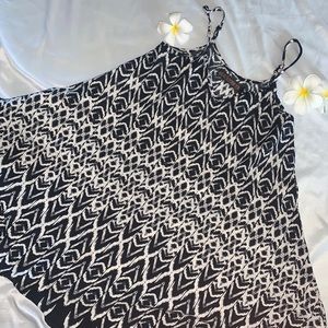 Old London Black and White Dress